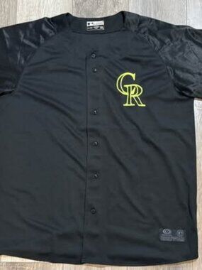 Colorado Rockies Baseball Jersey True Fan 2XL Black
